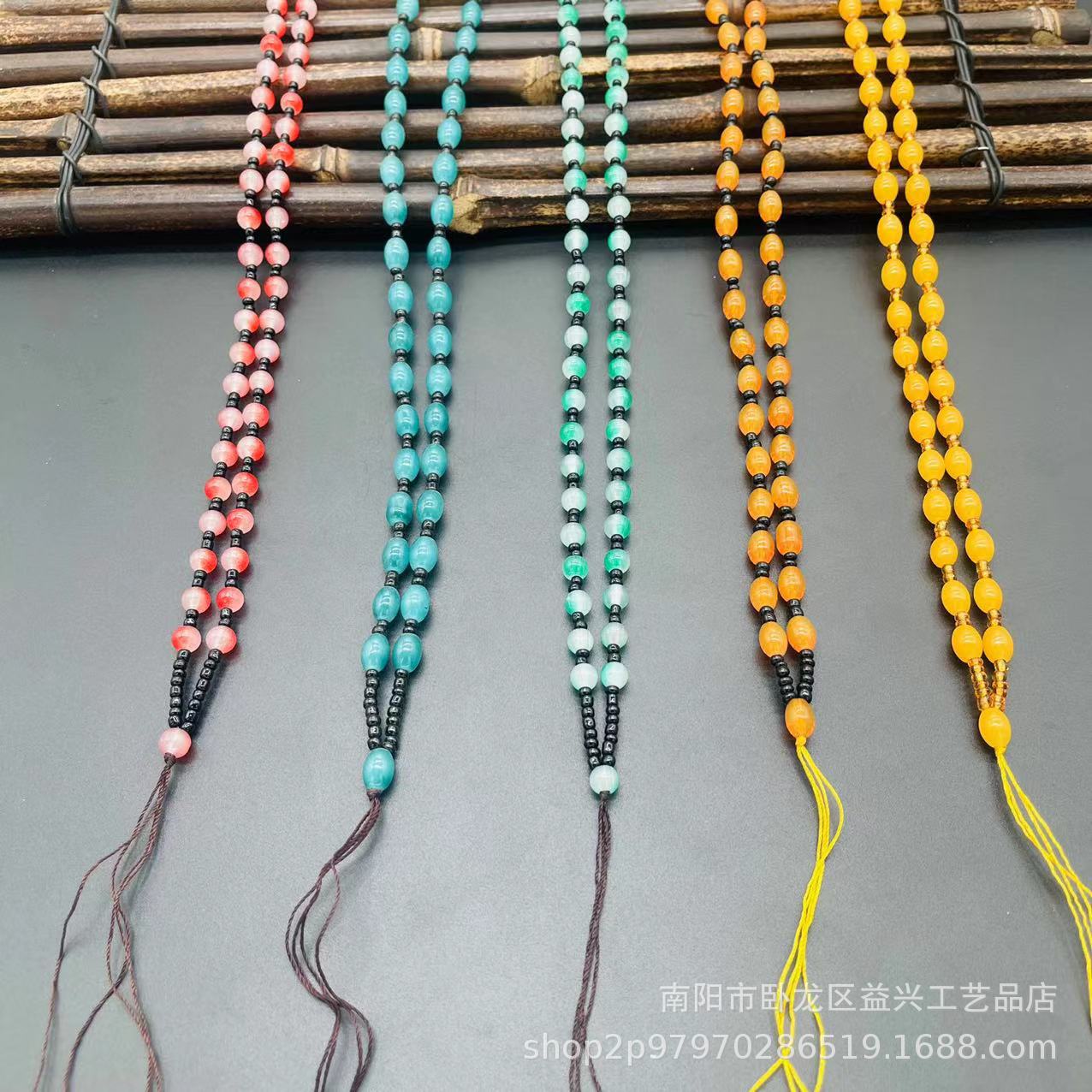 高品质圆珠米珠直穿挂绳玉器玉佩吊坠项链挂绳男女项坠吊坠挂绳