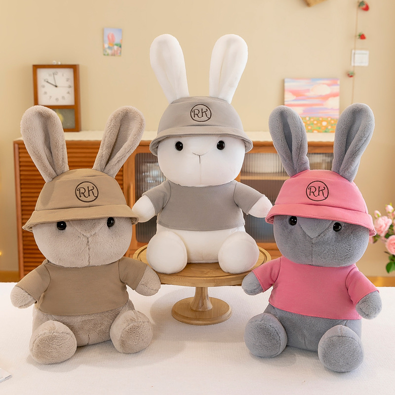新款托比兔子毛绒玩具可爱小兔子公仔抱枕布娃娃玩偶跨境新品批发