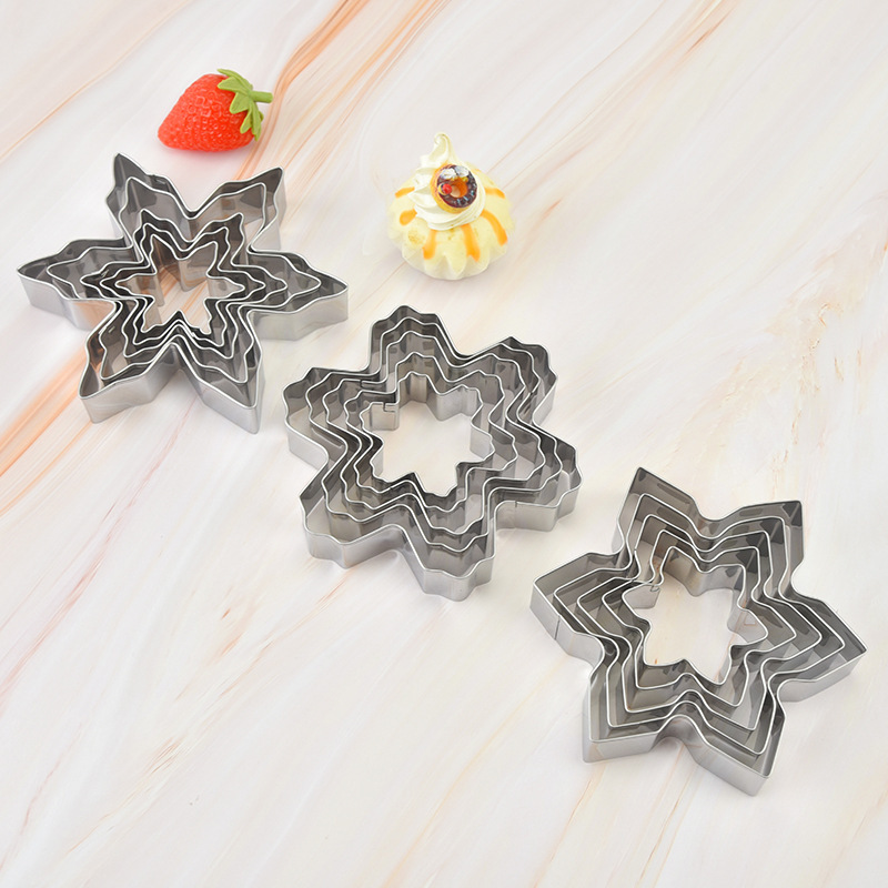 Christmas Biscuit Mold Gingerbread Man Christmas Tree Snowflake Gloves Cookie Baking Diy Love Plum Five-Pointed Star