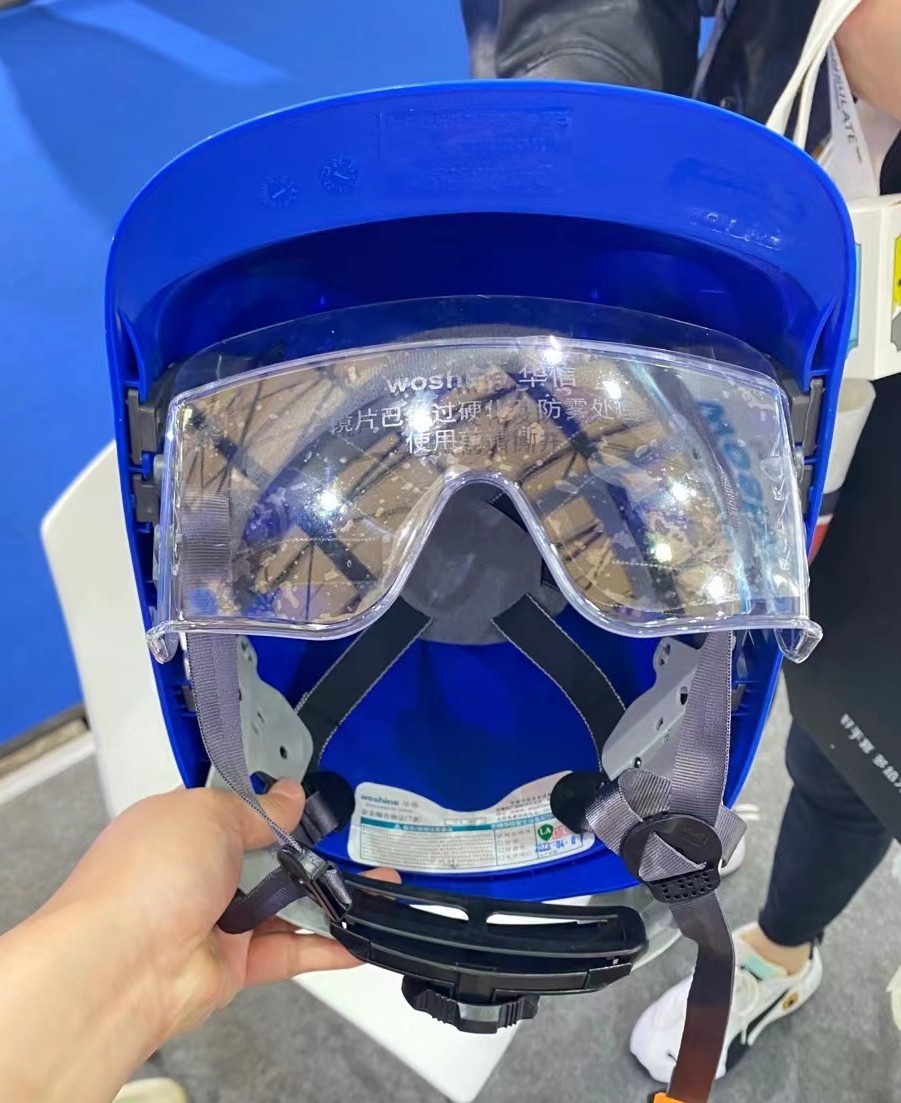 华信gplus 安全帽护目镜一体式可佩戴近视眼镜-阿里巴巴