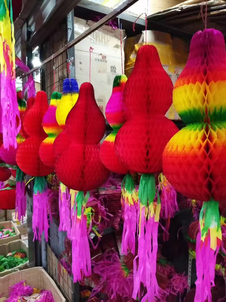 2022端午节葫芦灯笼 蜂窝塑纸灯笼款式传统纸葫芦花样葫芦等挂饰