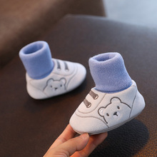 婴儿鞋子春秋6-12个月软底学步鞋9男女宝宝鞋不掉0-1岁鞋防滑布鞋
