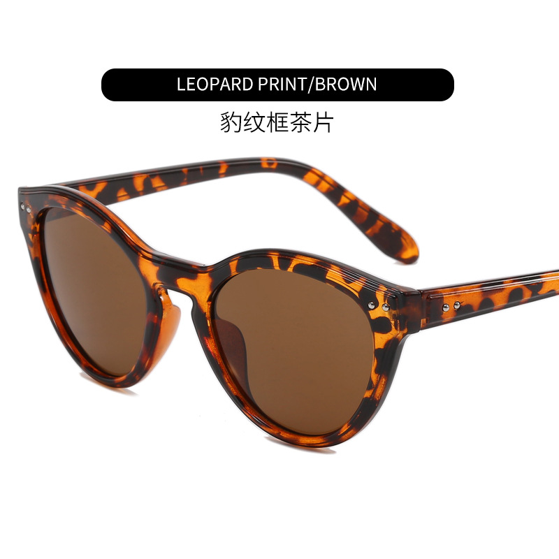 2023 European and American Fashion New Style Cross-Border Sunglasses Women's Personalized Oval Trend Catwalk Cat Eye Sun Glasses Wholesale