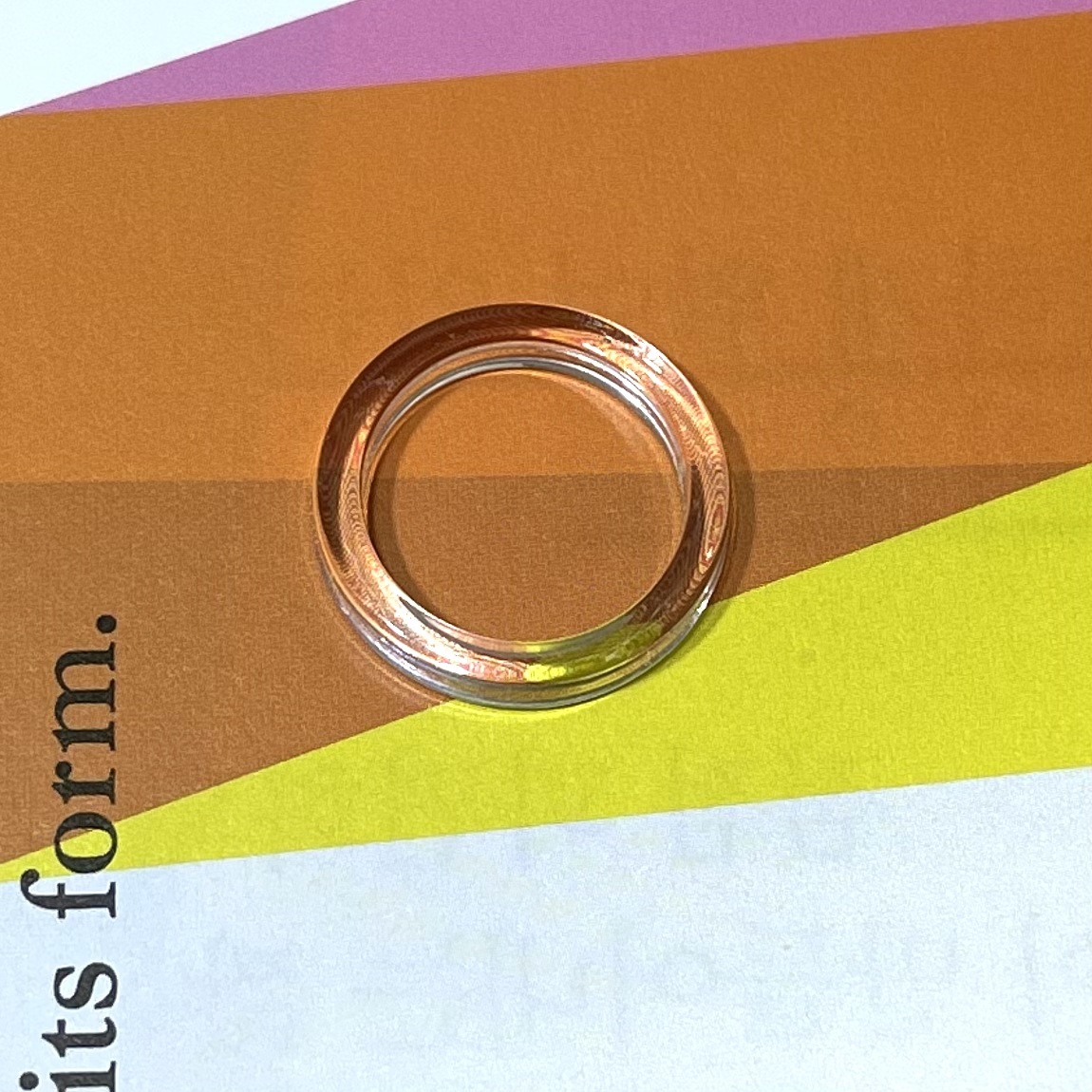 Japanese and Korean Trend Resin Geometric Transparent Color Ring Imitation Chalcedony Flexible Ring Unisex Sex Cold Wind Index Finger Ring