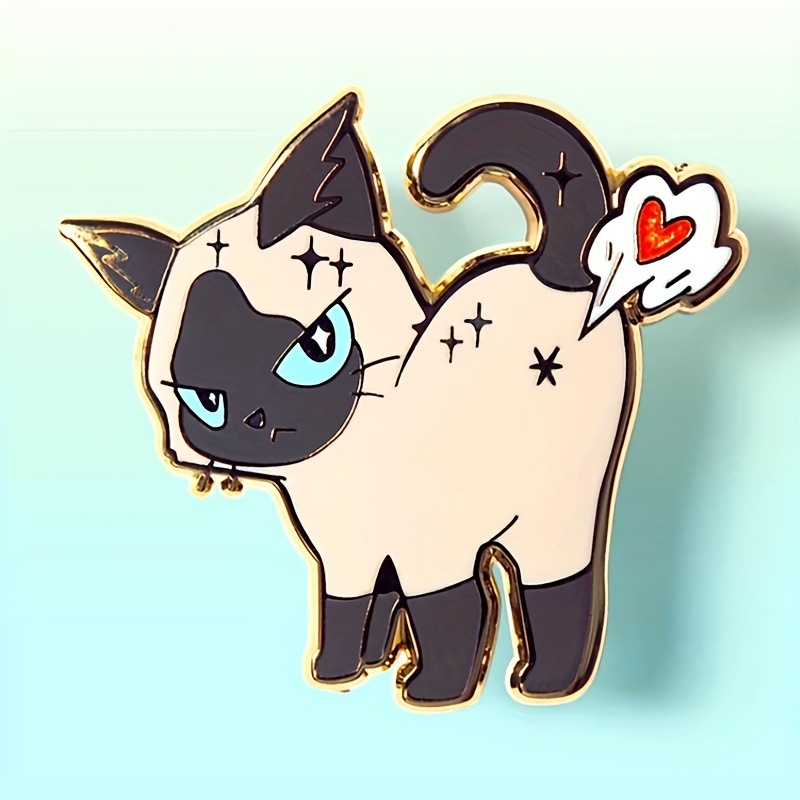 邦捷可爱卡通动漫猫咪徽章胸针时尚衣帽别针胸针礼物饰品批发
