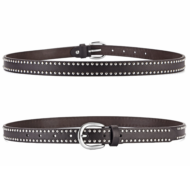 European and American Punk Metal Claw Bead Belt Men's Alloy Pin Buckle Rivet Belt Casual All-Matching Pants Belt Women's Wholesale