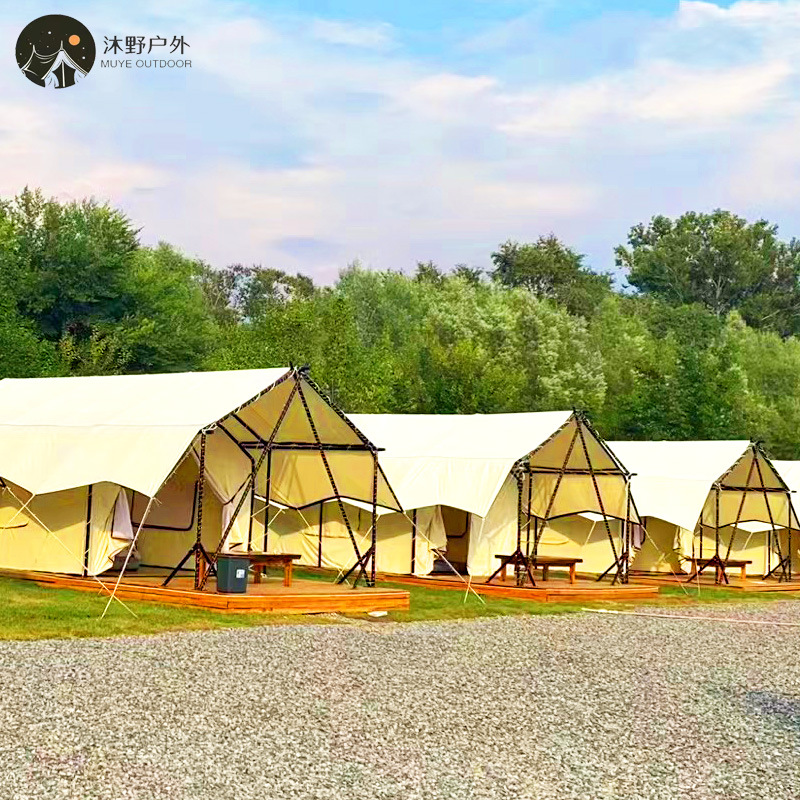 广西户外露营民宿双层帐篷休闲农庄园林营地轻奢网红帐篷酒店厂家