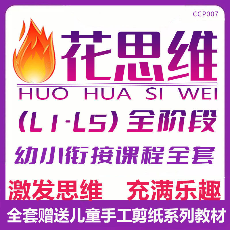 幼儿大脑开发思维启蒙幼小衔接ai视频火花思维l12345全套视频教材