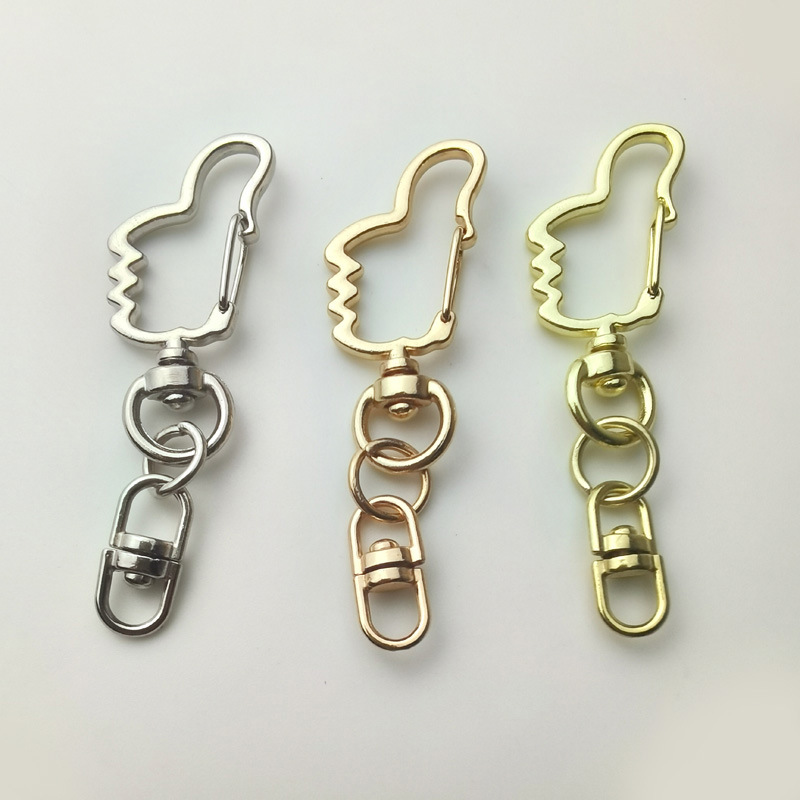 拇指扣 链接八字扣 4节0链 钥匙配饰 金属 锌合金 源头工厂现货