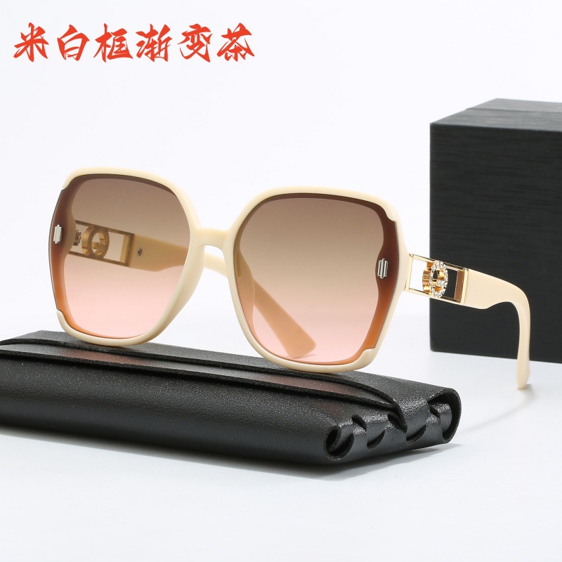 2024新款g家太阳镜女防紫外线墨镜女款高级感大脸百搭显瘦眼镜潮