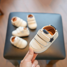 婴幼儿学步鞋软底春秋款一岁女宝宝鞋子防滑魔术贴男小童婴儿板鞋