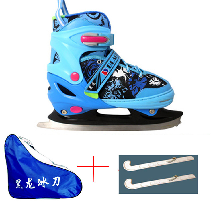 黑龙儿童成人 速滑冰刀鞋 花样冰刀球刀花式男女可调大小溜冰鞋高