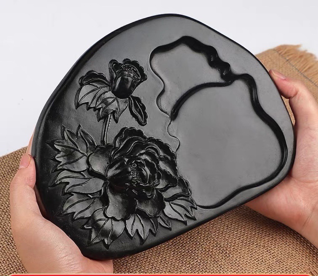 山西澄泥砚学生初学者文房四宝李白带盖砚台原石书法砚台端砚批发