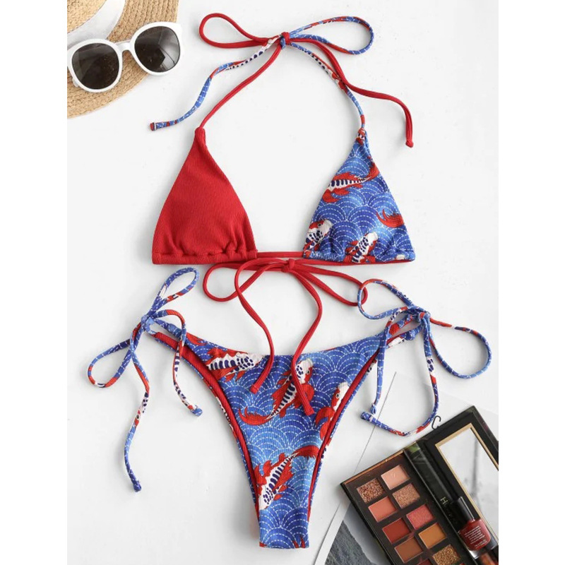 游泳衣女夏季性感海边三点式比基尼两件套新款时尚海边温泉泳装
