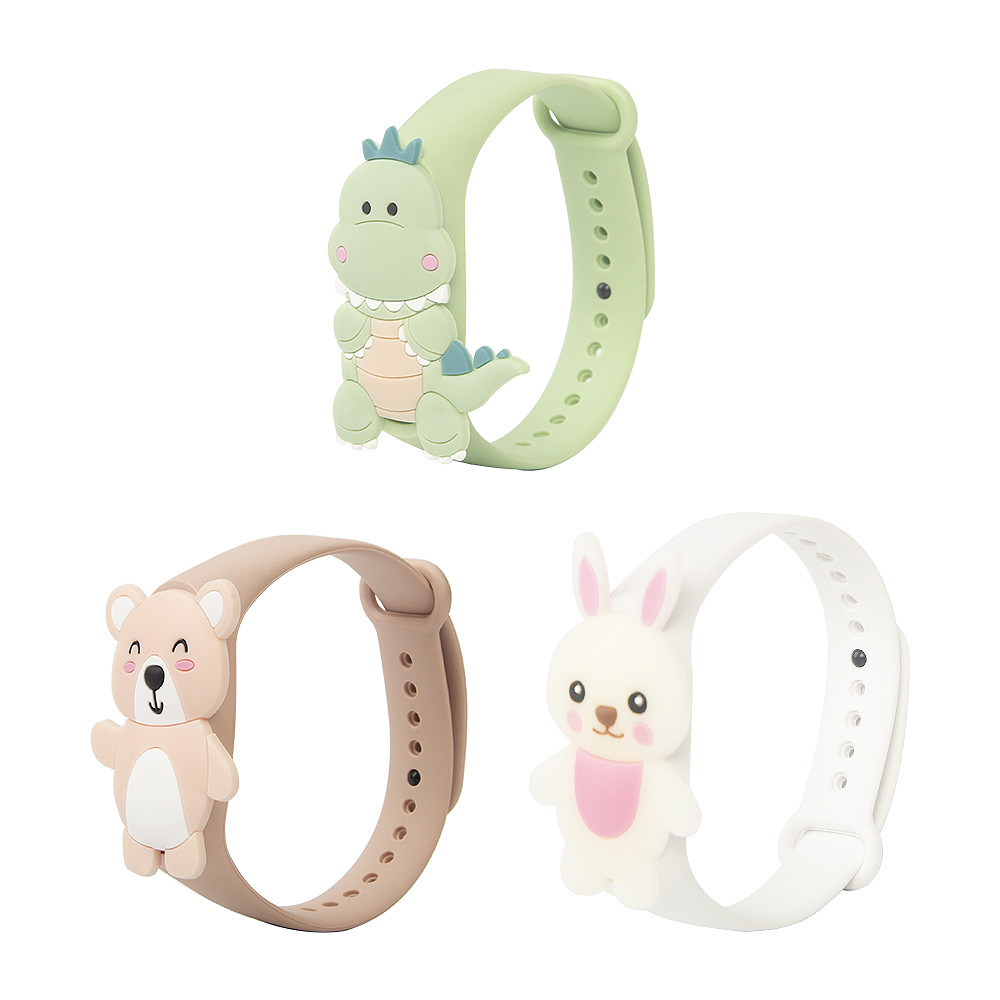跨境卡通动物小白兔成人儿童户外防蚊首饰品可调节手表带驱蚊手环