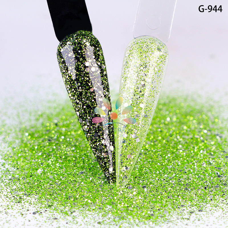 春夏新款绿色日系小清新系列指甲闪粉亮片 化妆品彩妆美甲装饰品