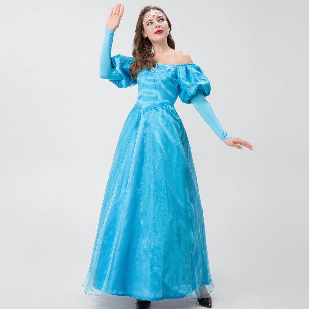 万圣节成人灰姑娘cosplay服装 童话公主瑞拉话剧舞台派对演出服装