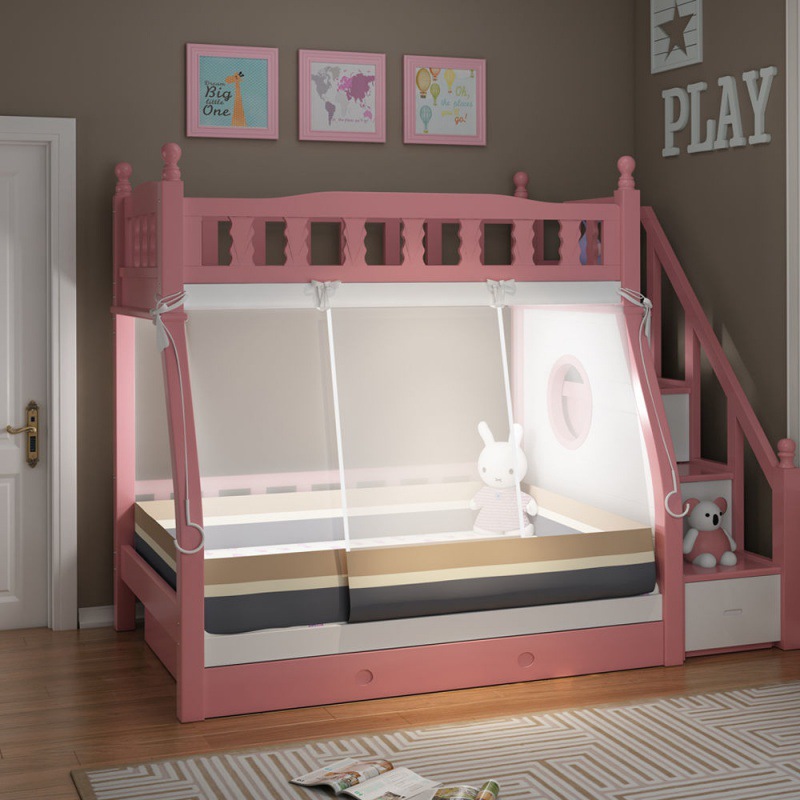 防摔蚊帐上窄下宽子母床下铺1.5米上下铺1.2实木双层床上下床0.9m