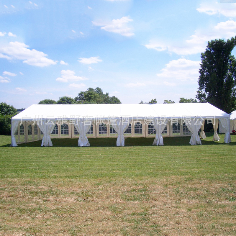 户外婚庆篷房草坪婚礼活动铝合金棚房遮阳棚临时建筑帐篷白色pvc