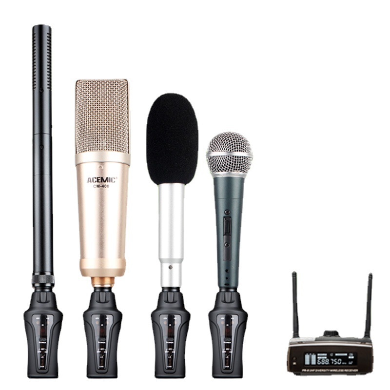 爱尚达 动圈话筒转换器有线麦克风转无线即插即用发射传输接收器