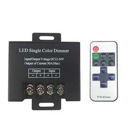 LED单色铝盒调光器 灯条灯带调光器30A 11键RF无线射频遥控器