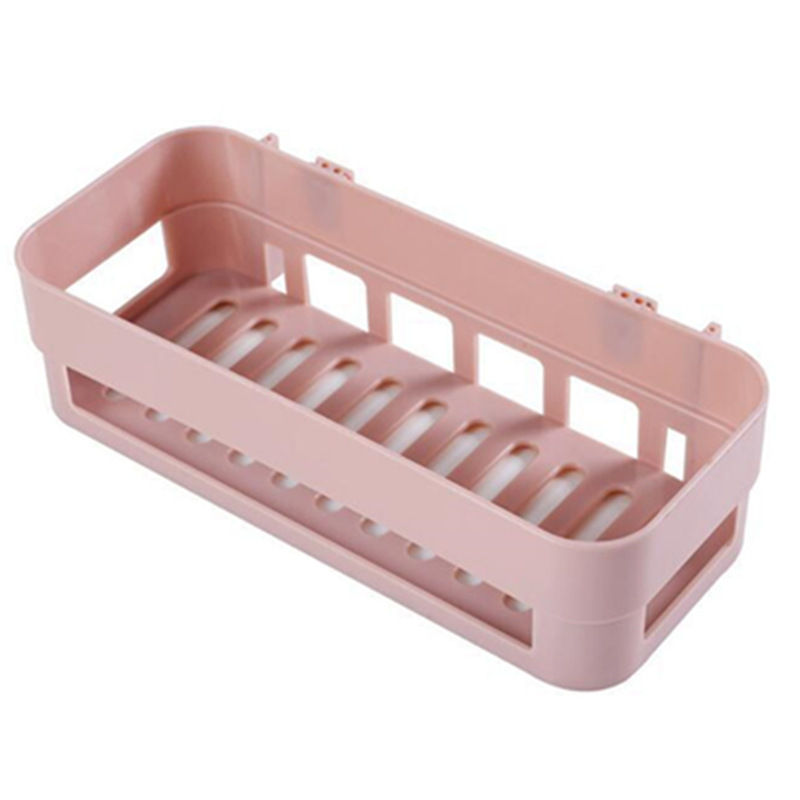 Bathroom Storage Box Punch-Free Bathroom Storage Rack Bathroom Accessories Plastic Wall Mount Shelf Storage Basket Washstand