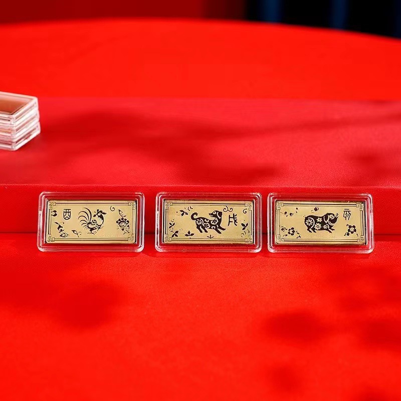 2023兔年足金999十二生肖金条0.