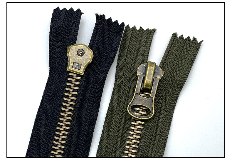 8号金属拉链 古铜拉链 拉链定制 拉链厂家