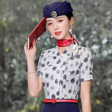 东航空姐制服职业女装套装秋长袖衬衫时尚气质酒店前台白领工作服