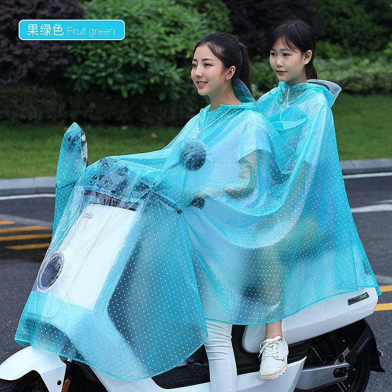 南极人母子款雨衣电动车电瓶车单人双人摩托车自行车加大加厚雨披