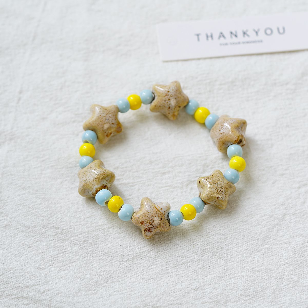 One-Meter Porcelain Jingdezhen Ceramic Bracelet Ornament Student Hand-Woven Bracelet New Chinese Artistic Dopamine Ornament