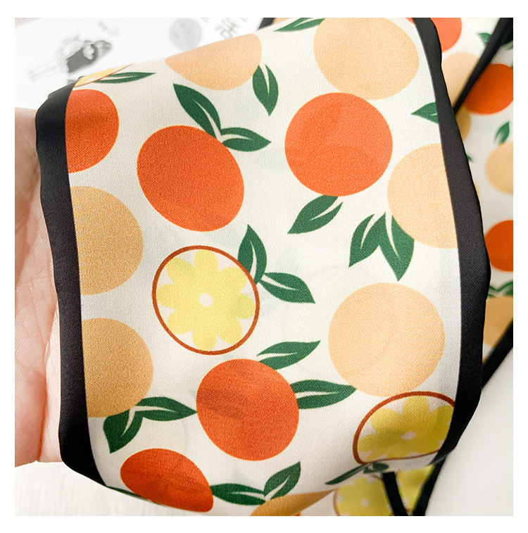 韩版水果系列小丝巾女发带绑包带春秋百搭多功能装饰领巾厂家批发