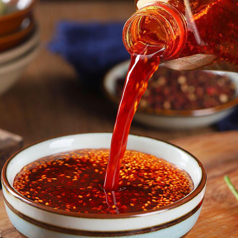 油泼辣子四川风味麻辣红油辣子42g家用特辣辣椒油商用调料批发