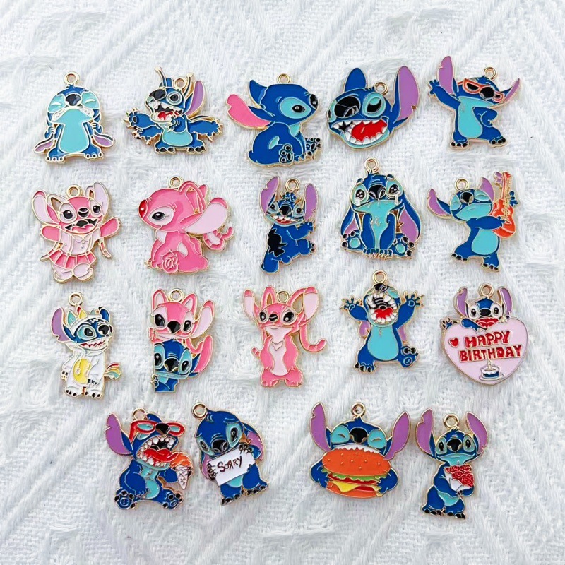 合金卡通动物滴油配件 DIY史迪仔饰品配饰 项链吊坠耳环钥匙扣挂