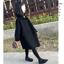 儿童羊绒大衣童装双面秋冬韩版呢子男童女童中长款外套