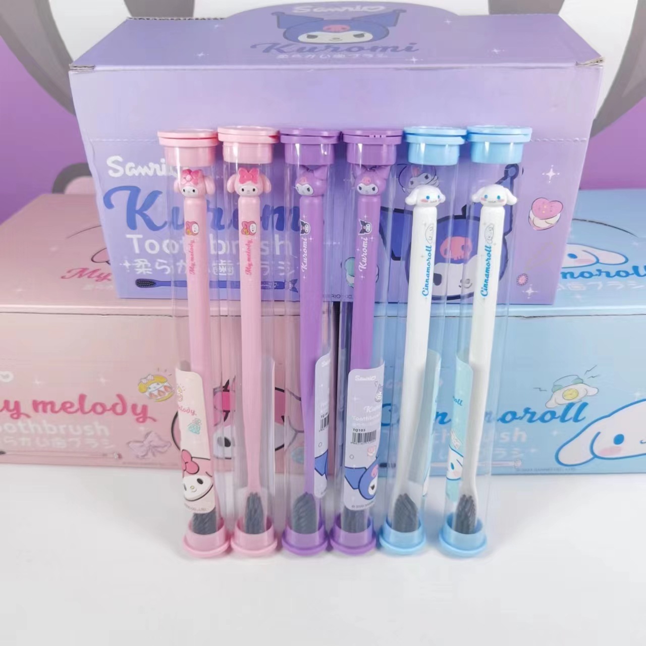New Sanrio Cartoon Adult Universal Toothbrush Ultra-Fine Soft-Bristle Toothbrush Non-Hurt Gum Travel Portable Toothbrush