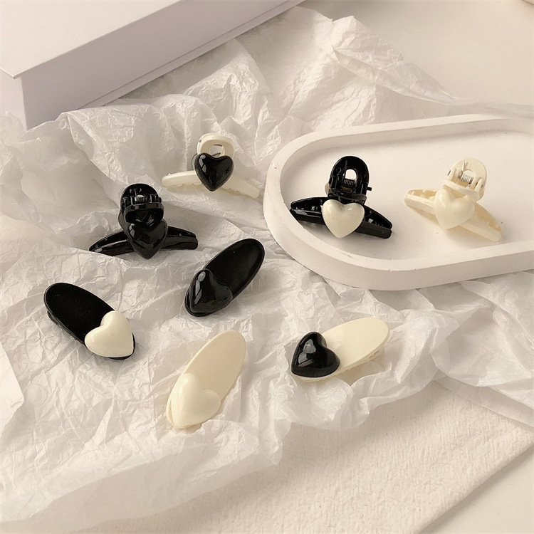 Internet Celebrity Black and White Classic Style Barrettes Combination Small Hair Grabbing Clip Broken Hair Fringe Clip Side Clip All-Matching Girlish Hair Accessories