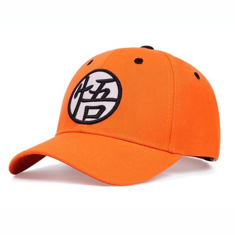 Cross-Border Anime Dragonbal Seven Dragon Ball Monkey King Turtle Word Flat-Brimmed Cap Embroidery Baseball Cap Hip Hop Hat