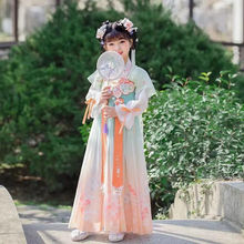 汉服儿童女春夏季童装新款中国风超仙古风刺绣古装襦裙公主连衣裙