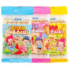 韩国进口食品zek玉米味鳕鱼肠90g儿童办公即食鱼肉香肠休闲零食