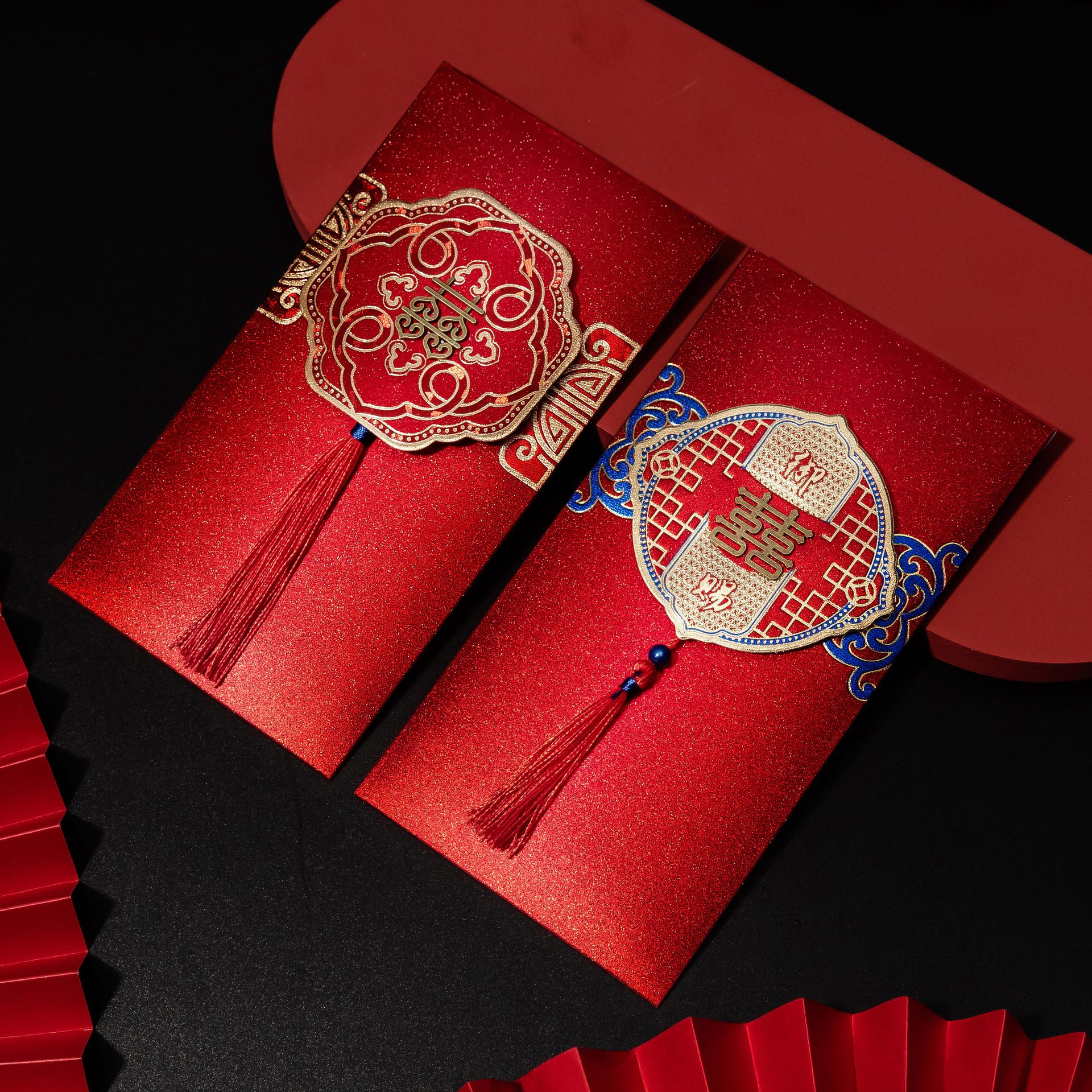 烫金红包蓝色