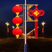 led发光路灯扇形中国结户外防水亚克力灯杆装饰灯饰造型定制厂家