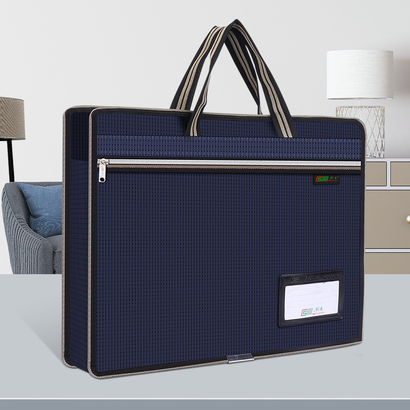 批发手提文件袋定 制logo牛津布防水文件包商务办公资料袋公文包