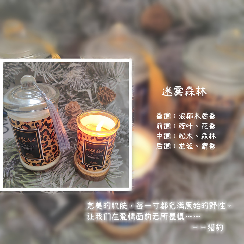 Large Sealed Jar Aromatherapy Candle Essential Oil Soy Wax Fragrance Fragrance Hand Gift Festival Advanced Ins Decorations