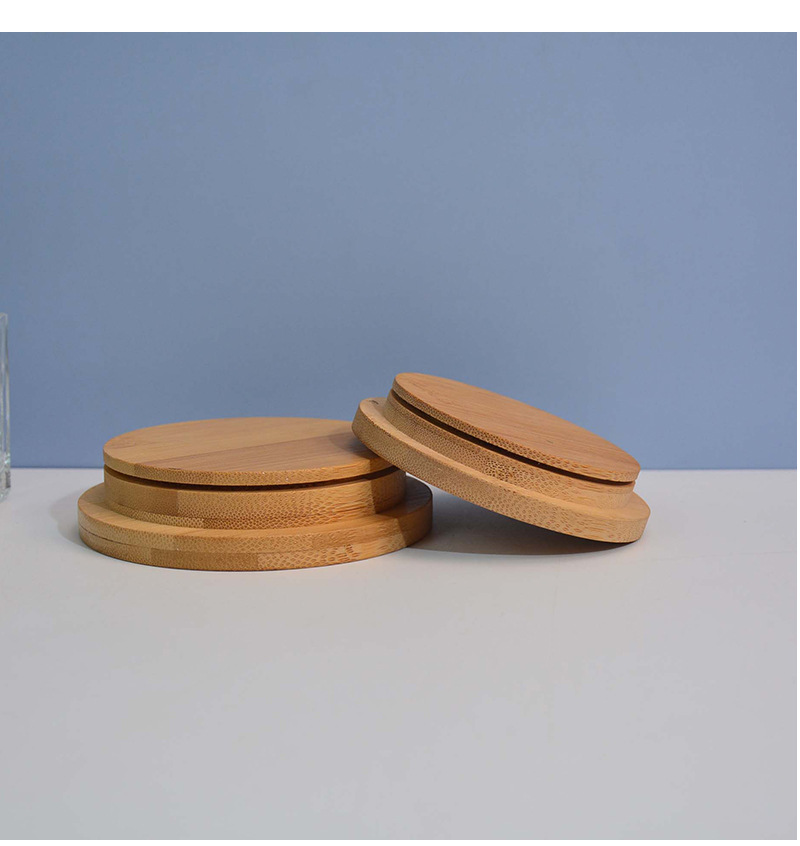木质杯盖木盖竹木盖子竹盖杯盖圆木盖马克杯盖防尘硅胶圈实木木盖