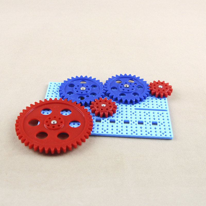 齿轮传动实验 diy科普儿童科学实验套装stem科学玩具教具手工材料