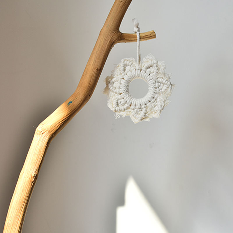ins北欧风手工编织五角星挂件波西米亚棉绳壁挂圣诞节礼物礼品