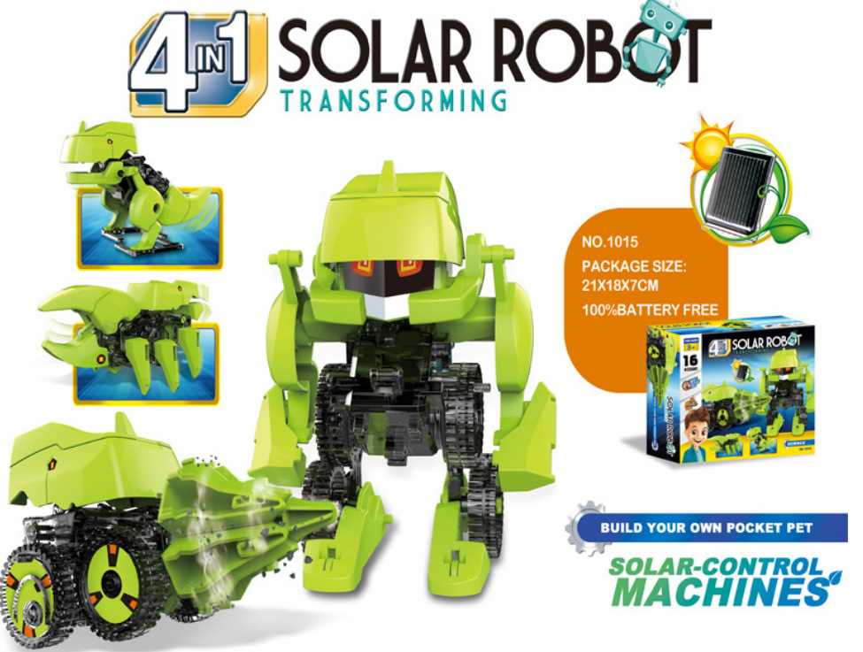 Solar Four-in-One Dinosaur Robot