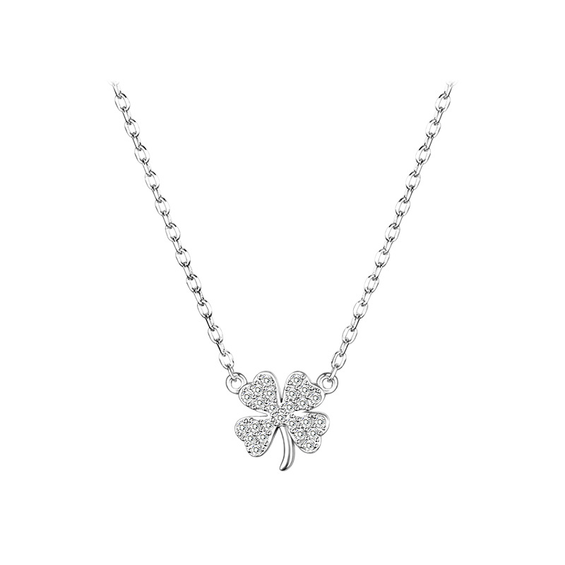 925 Clover Clavicle Necklace 2023 New Women's Light Luxury Minority Advanced Design Sense