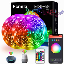 亚马逊跨境彩色LED灯带5050RGB彩色wifi智能灯带音乐10m装饰套装
